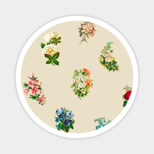 Vintage flowers botanical Magnet